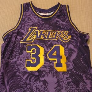 Mitchell & Ness #34 O'Neal Lakers Jersey